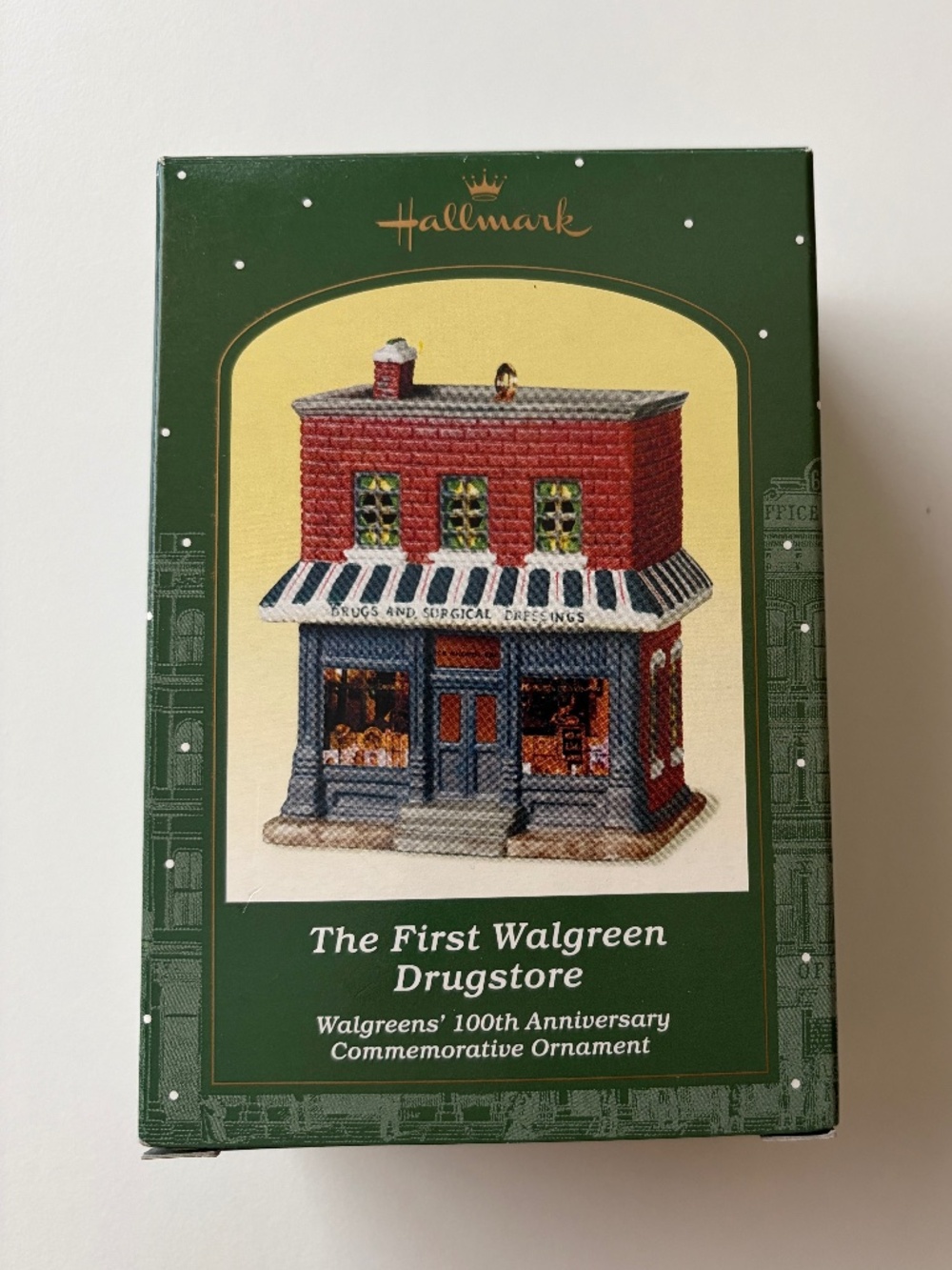 Hallmark Keepsake Ornament First Walgreen Drugstore 100th Anniversary 2001